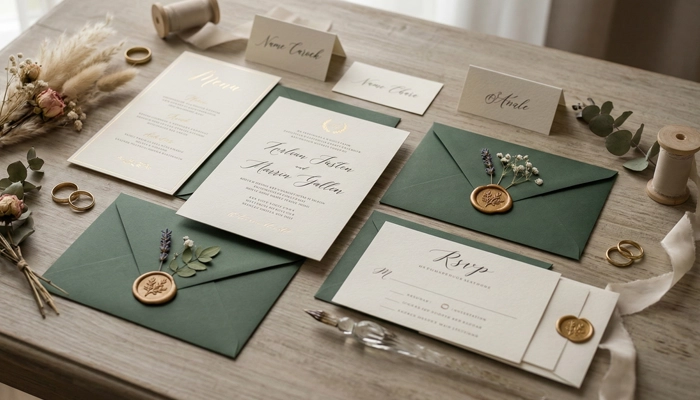 Meghívók, papírdekorációs szettek